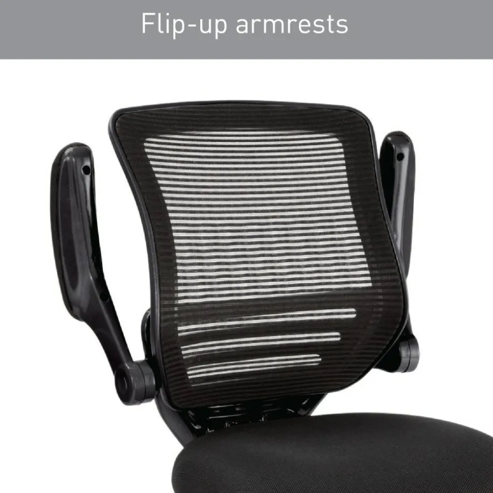 Calusa Mesh Mid-Back Manager's Office Chair, Black, BIFMA Compliant