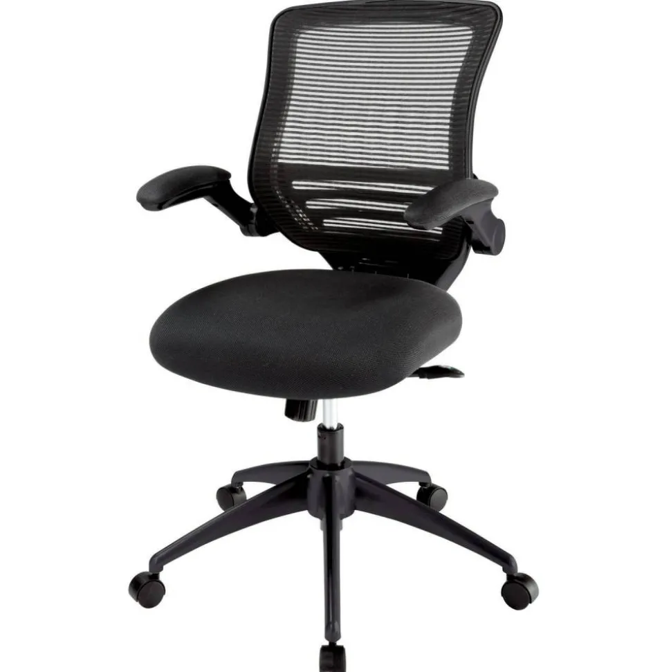 Calusa Mesh Mid-Back Manager's Office Chair, Black, BIFMA Compliant