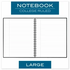 Cambridge Limited Business Notebook, 8 1/2" x 11", 1 Subject, Legal Ruled, 96 Sheets, Black (06100)
