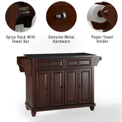 Cambridge Granite Top Full Size Kitchen Island/Cart