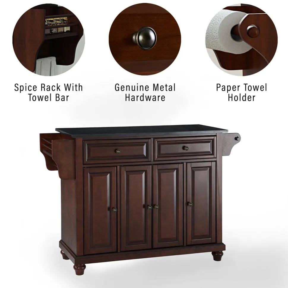 Cambridge Granite Top Full Size Kitchen Island/Cart