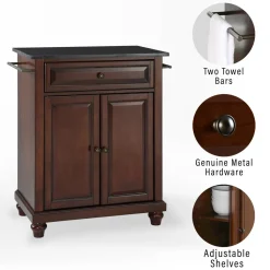 Cambridge Granite Top Portable Kitchen Island/Cart