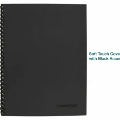 Cambridge Limited QuickNotes Action Planner Legal Pad, 7 1/2" x 9 1/2", 30% Recycled, Black, 80 Sheets, Undated Calendar