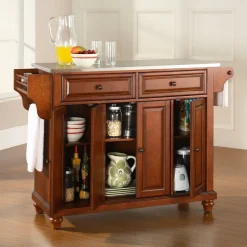 Cambridge Stainless Steel Top Full Size Kitchen Island/Cart
