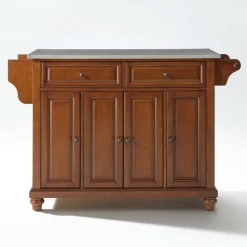 Cambridge Stainless Steel Top Full Size Kitchen Island/Cart