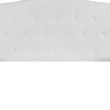 Cambridge Tufted Upholstered King Size Headboard in White Fabric