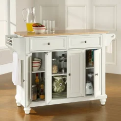 Cambridge Wood Top Full Size Kitchen Island/Cart