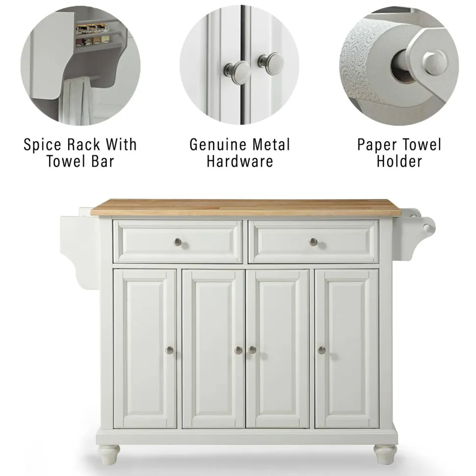 Cambridge Wood Top Full Size Kitchen Island/Cart