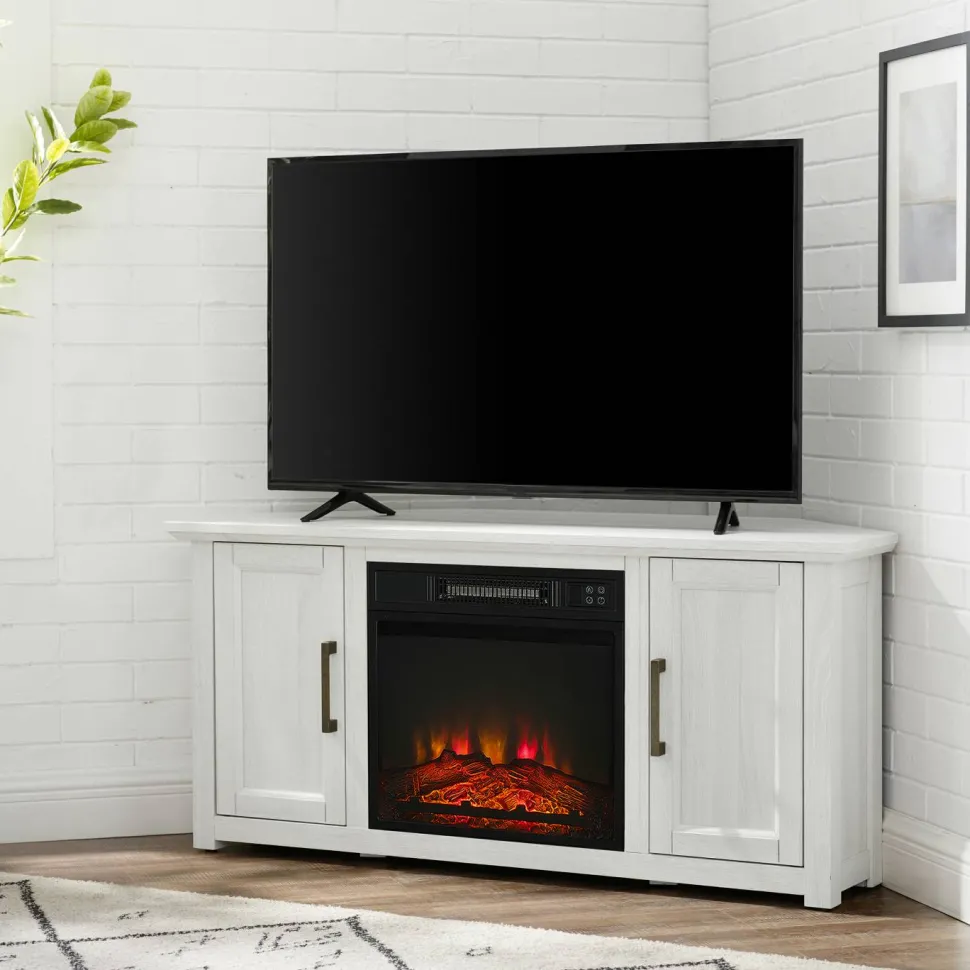Camden 48" Corner Tv Stand W/Fireplace