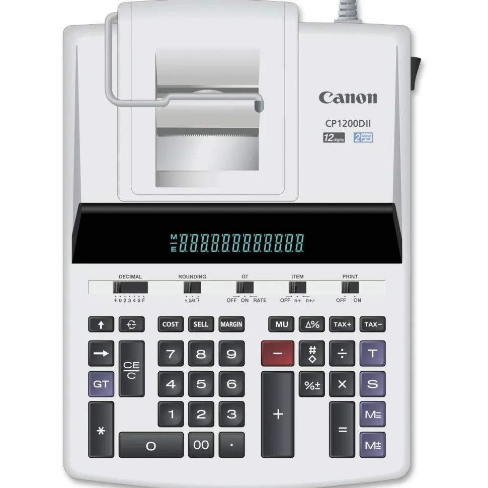 Canon CP1200DII Commercial Desktop Calculator - White