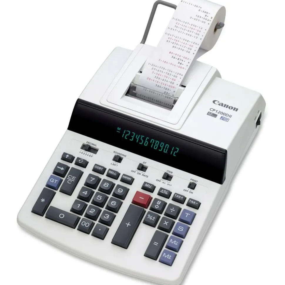 Canon CP1200DII Commercial Desktop Calculator - White