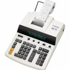 Canon CP1213DIII 12-Digit Heavy-Duty Commercial Desktop Printing Calculator, Black/Red Print, 4.8 Lines/Sec