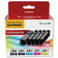 Canon 2075C006 (PGI-280; CLI-281) Ink, Black XL/Black/Cyan/Magenta/Yellow