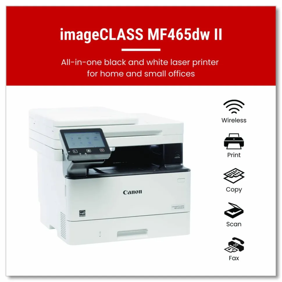 Canon imageCLASS MF465dw II Laser Printer, Copy/Fax/Print/Scan