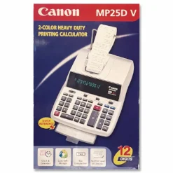 Canon MP25DV 12-Digit Ribbon Printing Calculator, Black/Red Print, 4.3 Lines/Sec