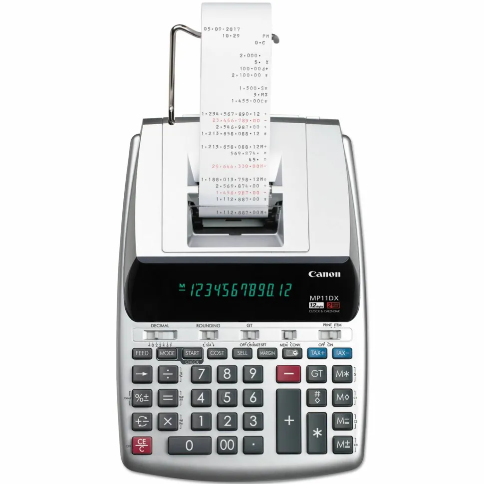 Canon MP11DX-2 Printing Calculator, Black/Red Print, 3.7 Lines/Sec