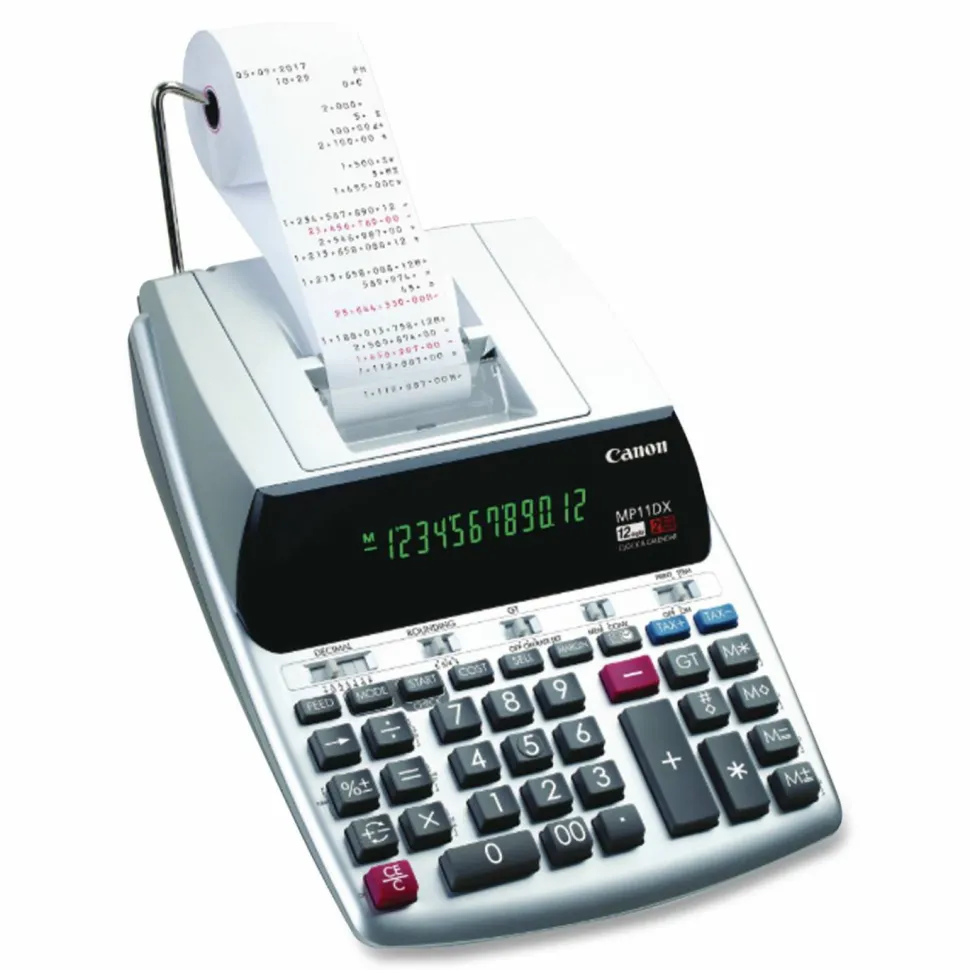 Canon MP11DX-2 Printing Calculator, Black/Red Print, 3.7 Lines/Sec