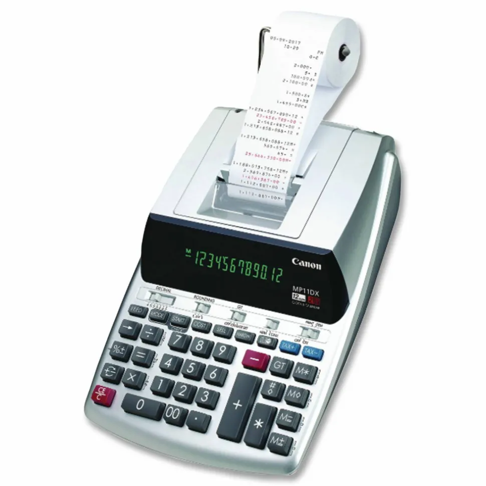 Canon MP11DX-2 Printing Calculator, Black/Red Print, 3.7 Lines/Sec
