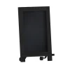 Canterbury 9.5" x 14" Black Tabletop Magnetic Chalkboard Sign with Metal Scrolled Legs, Hanging Wall Chalkboard, Countertop Memo Board