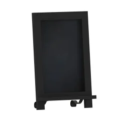 Canterbury 9.5" x 14" Black Tabletop Magnetic Chalkboard Sign with Metal Scrolled Legs, Hanging Wall Chalkboard, Countertop Memo Board