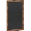 Canterbury 24" x 36" Torched Wood Wall Mount Magnetic Chalkboard Sign with Eraser, Hanging Wall Chalkboard Memo Board for Home, School, or Business
