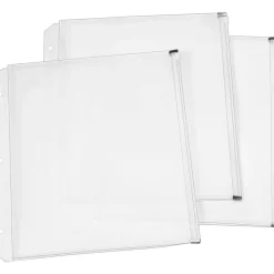 Cardinal Expanding Zipper Binder Pocket, Clear, Pack Of 3