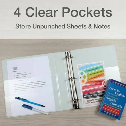 Cardinal Premier Easy Open ClearVue Locking Slant-D Ring Binder, 3 Rings, 3