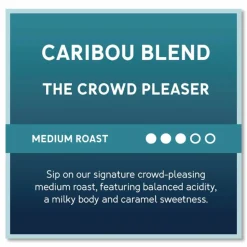 Caribou Coffee Caribou Blend Ground Coffee, 2.5 oz, 18/Carton