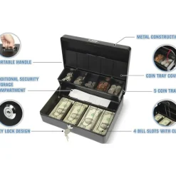 CARL Bill Slots Steel Security Cash Box