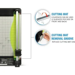Carl DC-220 Heavy-Duty Rotary Paper Trimmer, 15"