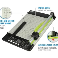 Carl DC-220 Heavy-Duty Rotary Paper Trimmer, 15