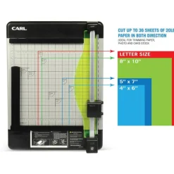 Carl DC-210 Heavy-Duty Rotary Paper Trimmer, 12"