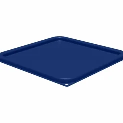 Carlisle Squares Food Storage Container Lid, 11.38 x 11.38 x 0.63, Blue, Plastic