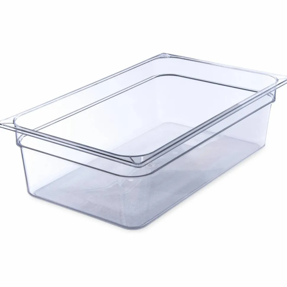 Carlisle StorPlus Polycarbonate Food Pan, 19.4 qt, 12.5 x 20.75 x 6, Clear, Plastic