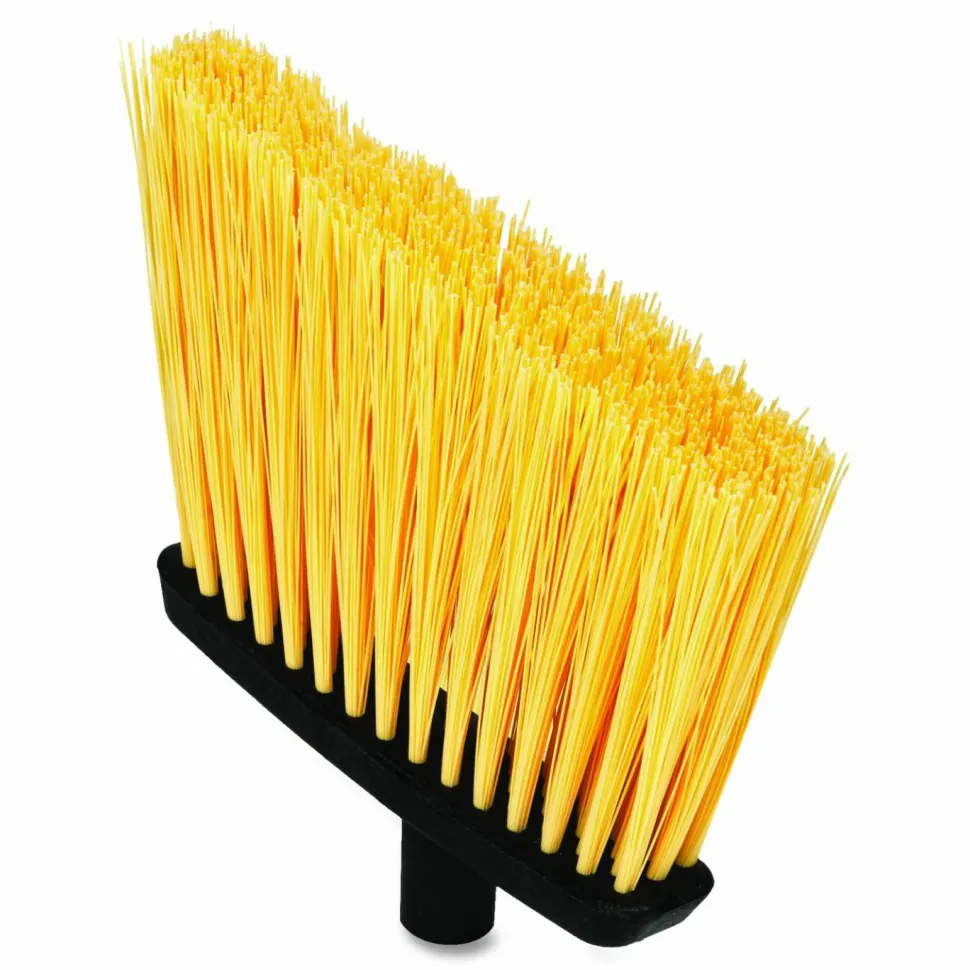 Carlisle Duo-Sweep Unflagged Heavy Duty Angle Broom, 55" Length, Black/Yellow