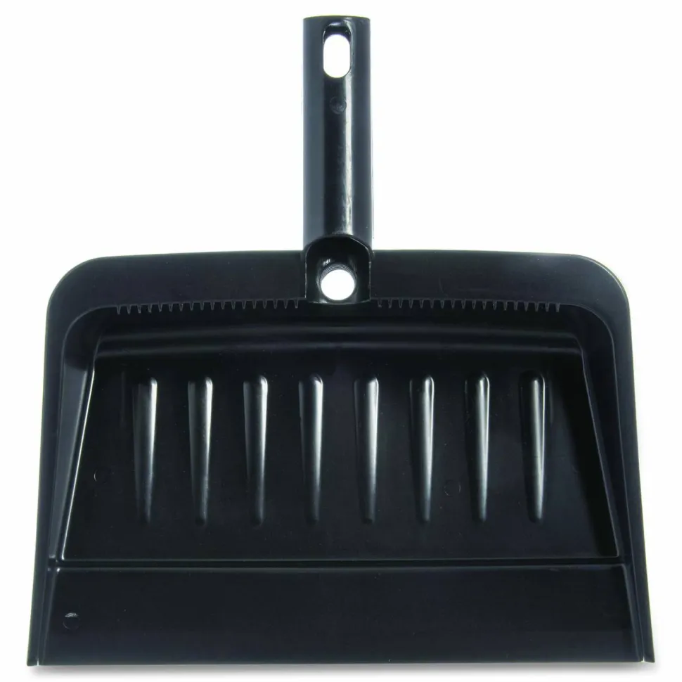 Carlisle Flo-Pac Flexible Plastic Dustpan, 8 x 12, Plastic, Black