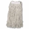 Carlisle Full Weight Cut End Mop Head, Cotton, 16 oz, White