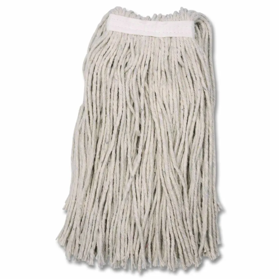 Carlisle Full Weight Cut End Mop Head, Cotton, 16 oz, White
