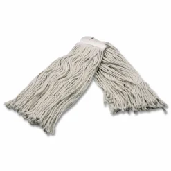 Carlisle Full Weight Cut End Mop Head, Cotton, 16 oz, White