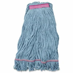 Carlisle Medium Blue Looped-End Mop, Cotton, 43 x 6 x 3, Red