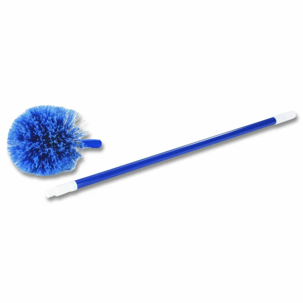 Carlisle Metal Telescopic Handle, 1" x 34", Blue, 12/Carton