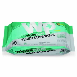 Carlisle WipesPlus Disinfecting Surface Wipes, Flat Pack, 1-Ply, 7 x 8, Lemon Scent, White