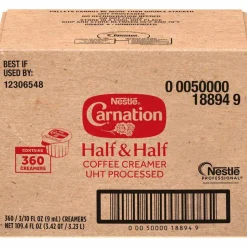 Carnation Half and Half, 0.3 oz Mini Cups, 360/Carton