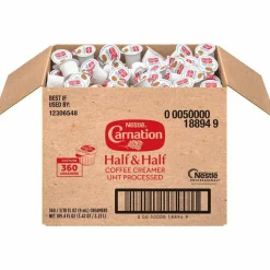 Carnation Half and Half, 0.3 oz Mini Cups, 360/Carton