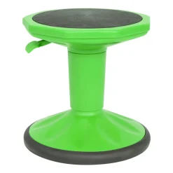 Carter Adjustable Height Kids Flexible Active Stool for Classroom and Home with Non-Skid Bottom in Green, 14" - 18" Seat Height