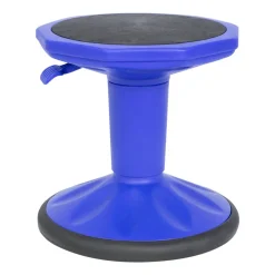 Carter Adjustable Height Kids Flexible Active Stool for Classroom and Home with Non-Skid Bottom in Blue, 14" - 18" Seat Height