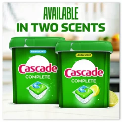 Cascade ActionPacs, Fresh Scent, 20 oz Tub, 43/Tub, 6 Tubs/Carton