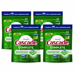 Cascade Complete ActionPacs, Fresh Scent, 17.6 oz Bag, 33 Pacs/Bag, 4 Bags/Carton