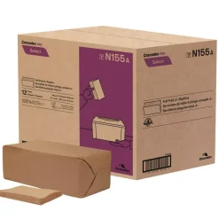 Cascades PRO Select Full Fold II Napkins, 1-Ply, 12 x 8.5, White, 800/Pack, 12 Packs/Carton