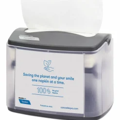Cascades PRO Tandem Tabletop Napkin Dispenser, 6.1 x 8.16 x 6.3, Gray, 4/Carton